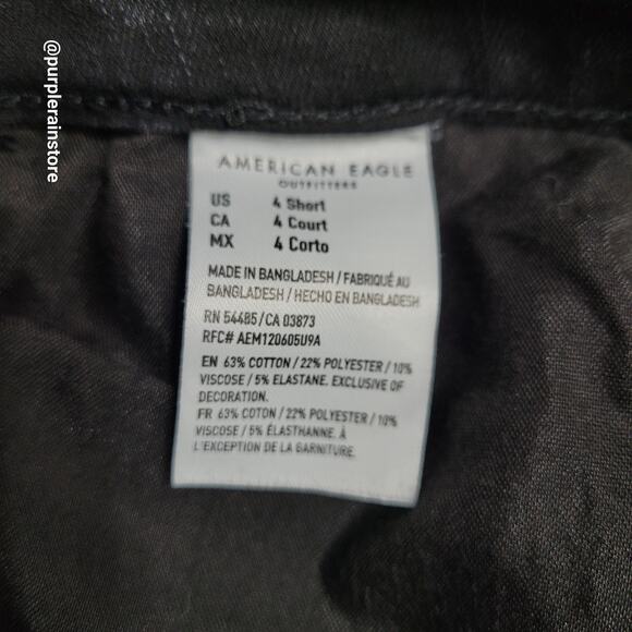 American Eagle Jeans 4 S Jegging Super Hi Rise 360 Next Level Stretch Black Wash - Picture 6 of 12